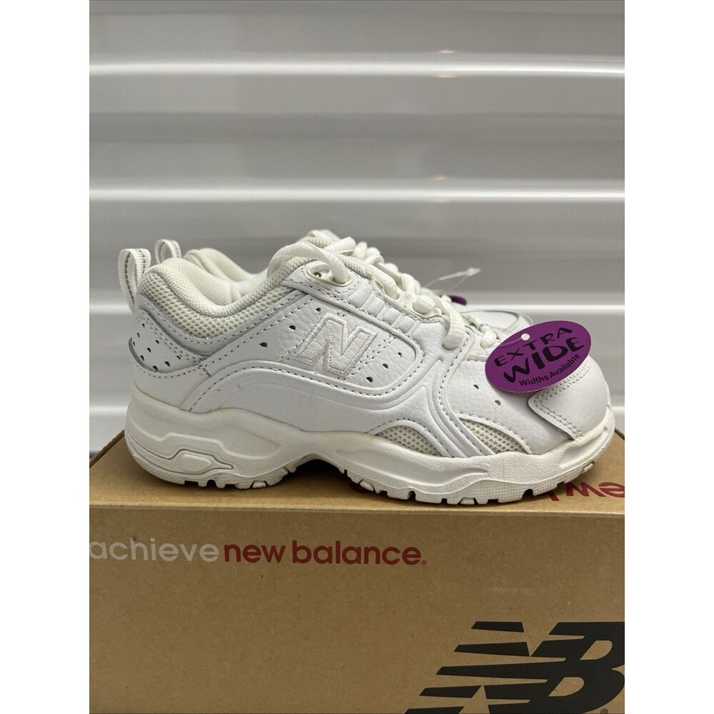 New Balance Little Kid/Big Kid White SZ 11.5 W KX622 Lace Uniform Sneaker Shoes